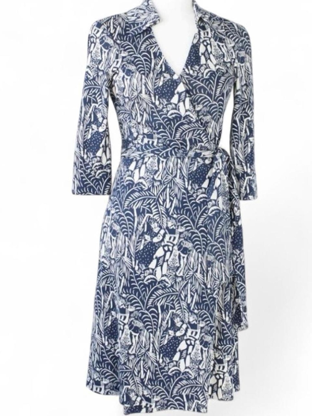 Diane Von Furstenberg Jeanne “Dancing Sailor” Wrap Dress